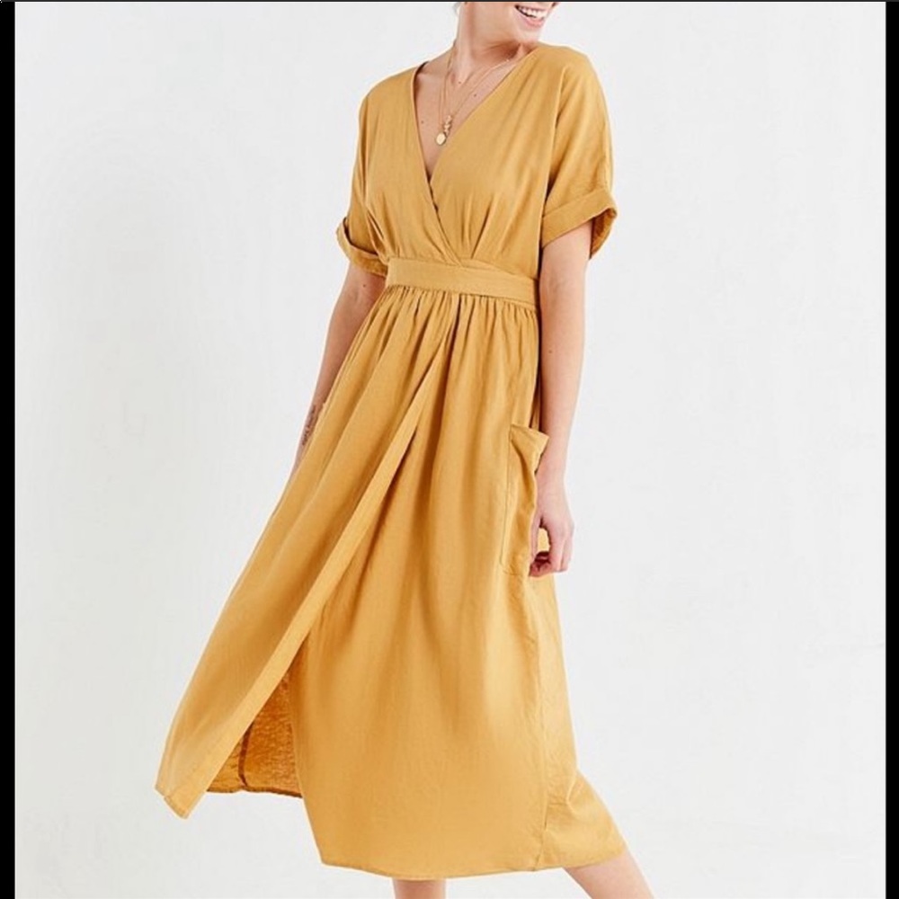 Urban outfitters linen midi dress